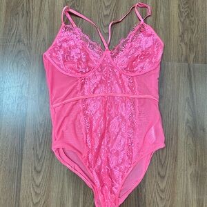 Pink Lace Bodysuit